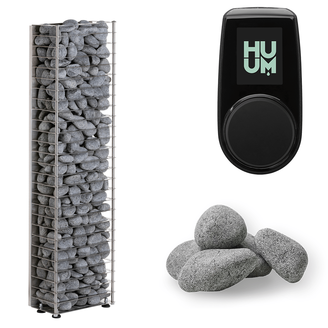 HUUM Sauna Heater UKU Local Black HUUM CLIFF Mini Series 3.5kW Sauna Heater Package