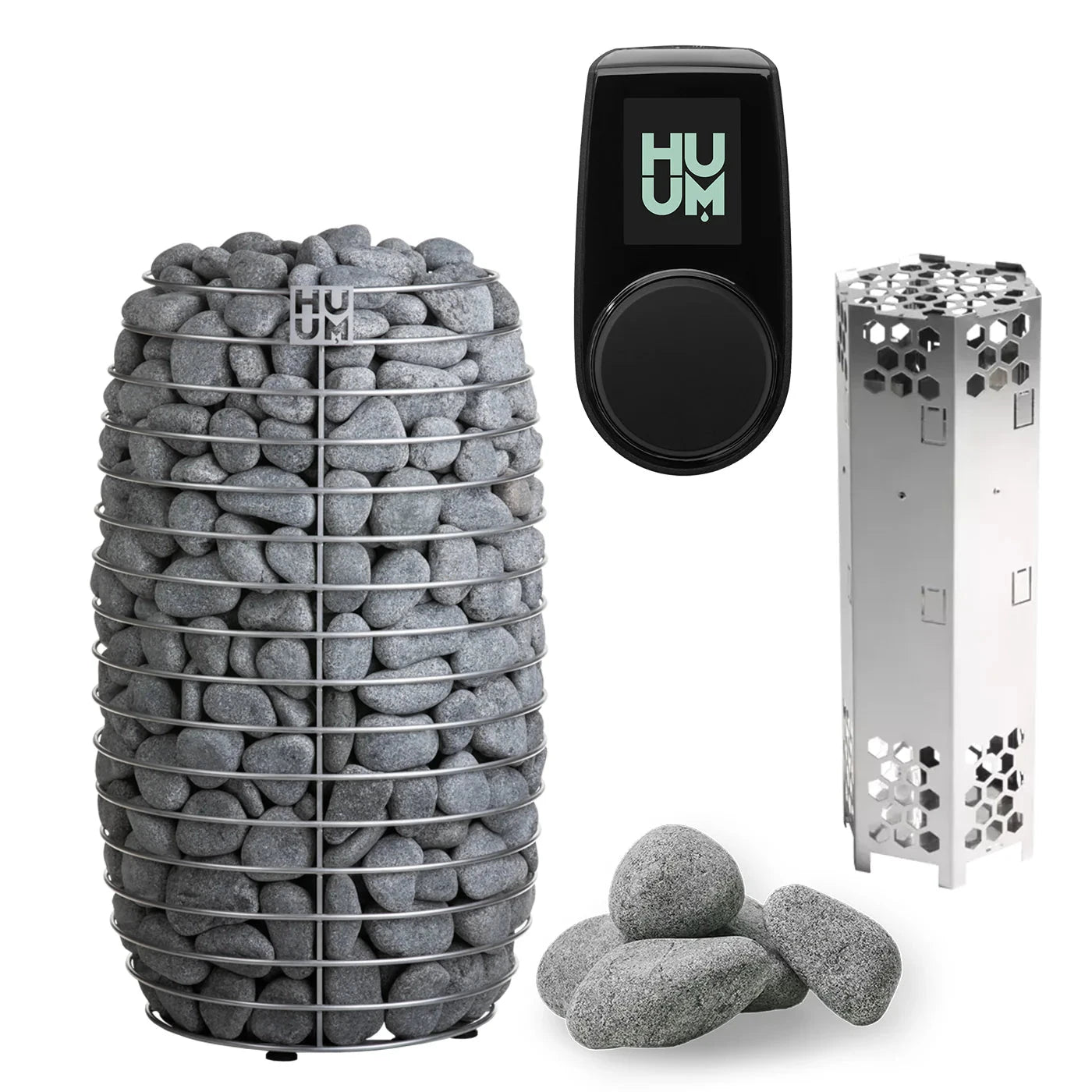 HUUM Sauna Heater UKU Local Black HUUM HIVE Mini 9kW Electric Sauna Heater Package