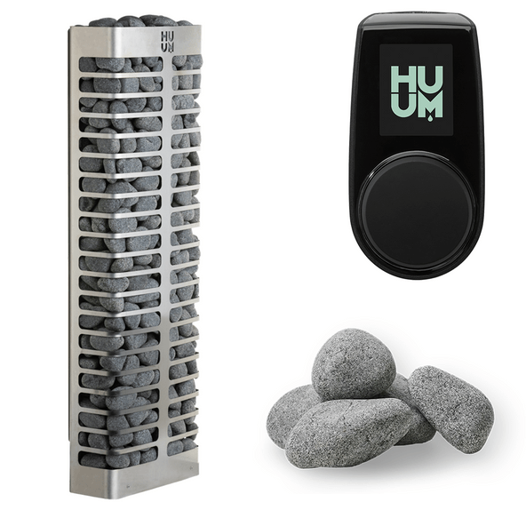 HUUM Sauna Heater UKU Local Black HUUM STEEL Mini Series 3.5kW Sauna Heater Package
