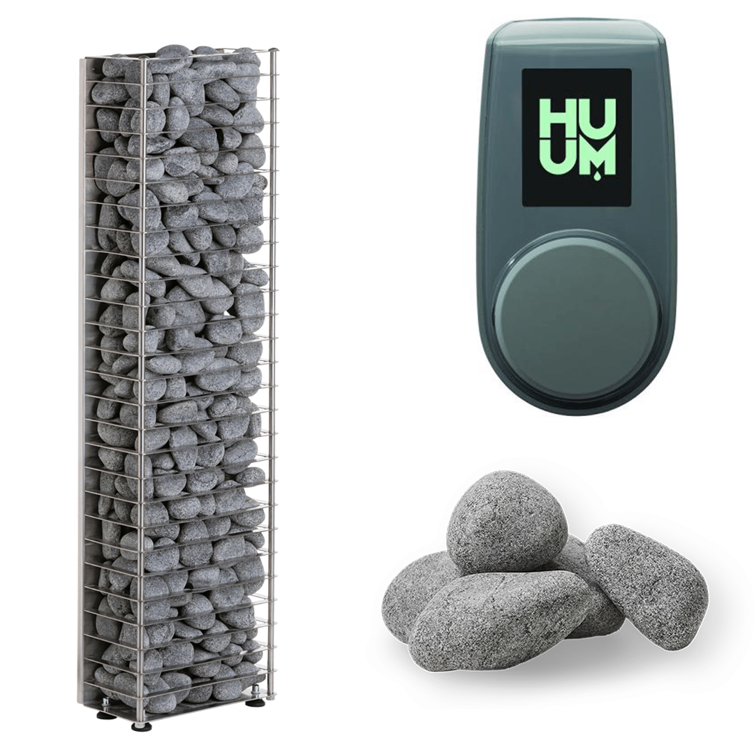 HUUM Sauna Heater UKU Local with Blue Case HUUM CLIFF Mini Series 3.5kW Sauna Heater Package