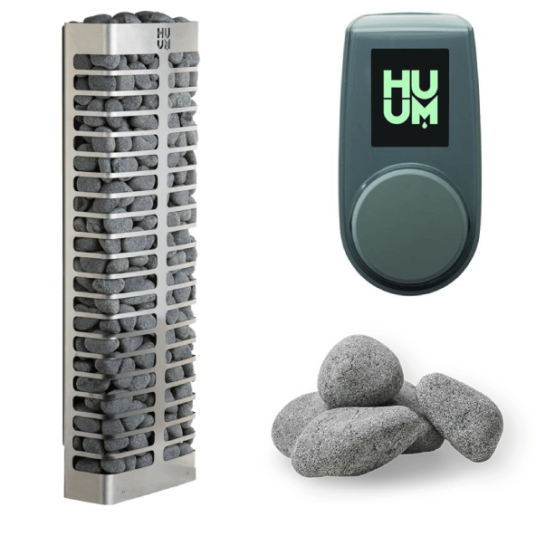 HUUM Sauna Heater UKU Local with Blue Case HUUM STEEL Mini Series 3.5kW Sauna Heater Package
