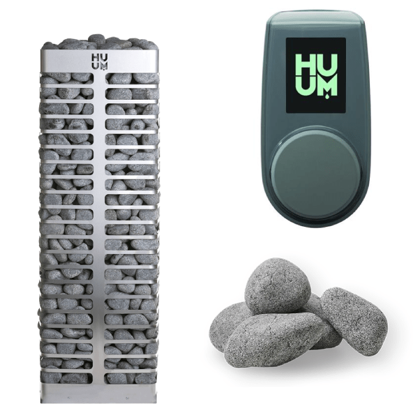 HUUM Sauna Heater UKU Local with Blue Case HUUM STEEL Series 6.0kW Sauna Heater Package