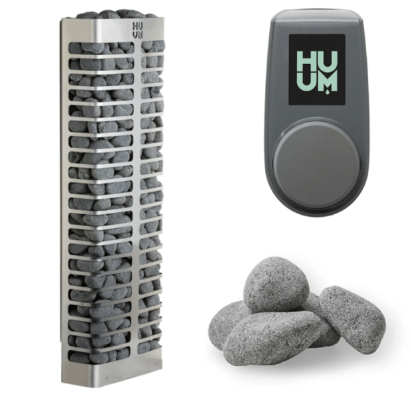 HUUM Sauna Heater UKU Local with Gray Case HUUM STEEL Mini Series 3.5kW Sauna Heater Package