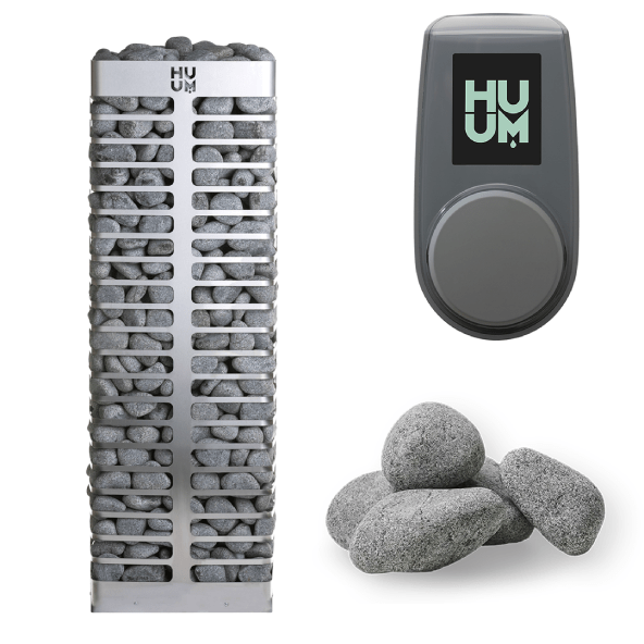 HUUM Sauna Heater UKU Local with Gray Case HUUM STEEL Series 6.0kW Sauna Heater Package