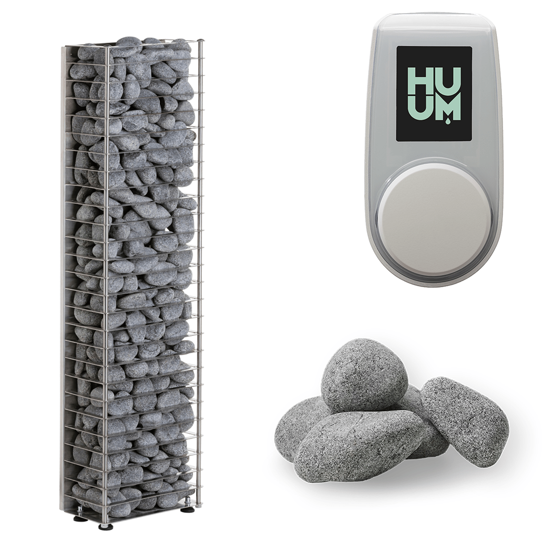 HUUM Sauna Heater UKU Local with White Case HUUM CLIFF Mini Series 3.5kW Sauna Heater Package
