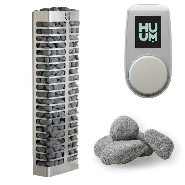 HUUM Sauna Heater UKU Local with White Case HUUM STEEL Mini Series 3.5kW Sauna Heater Package