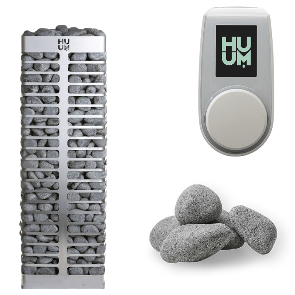 HUUM Sauna Heater UKU Local with White Case HUUM STEEL Series 6.0kW Sauna Heater Package