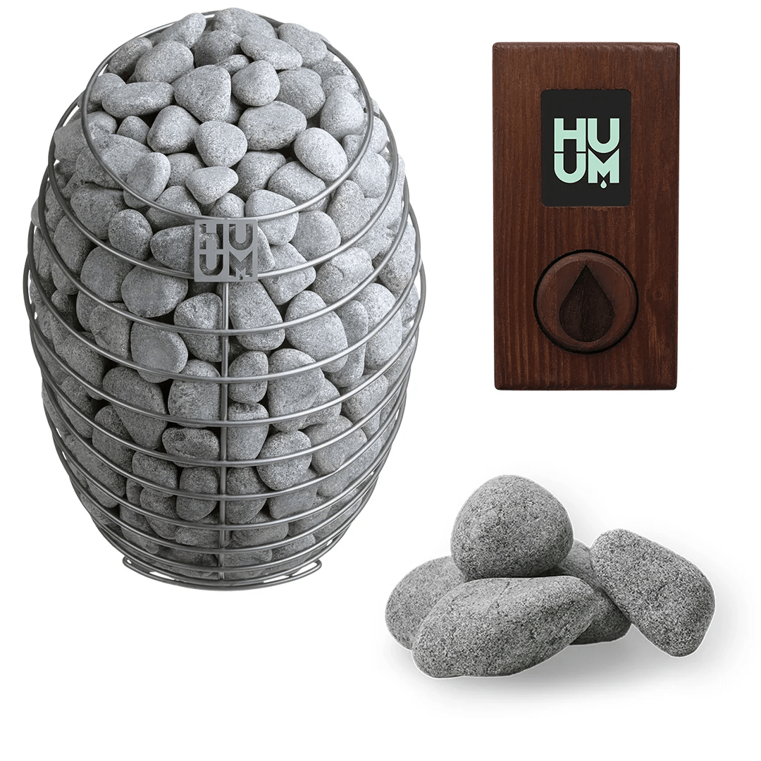 HUUM Sauna Heater UKU Local with Wood Case HUUM DROP Series 4.5kW Sauna Heater Package