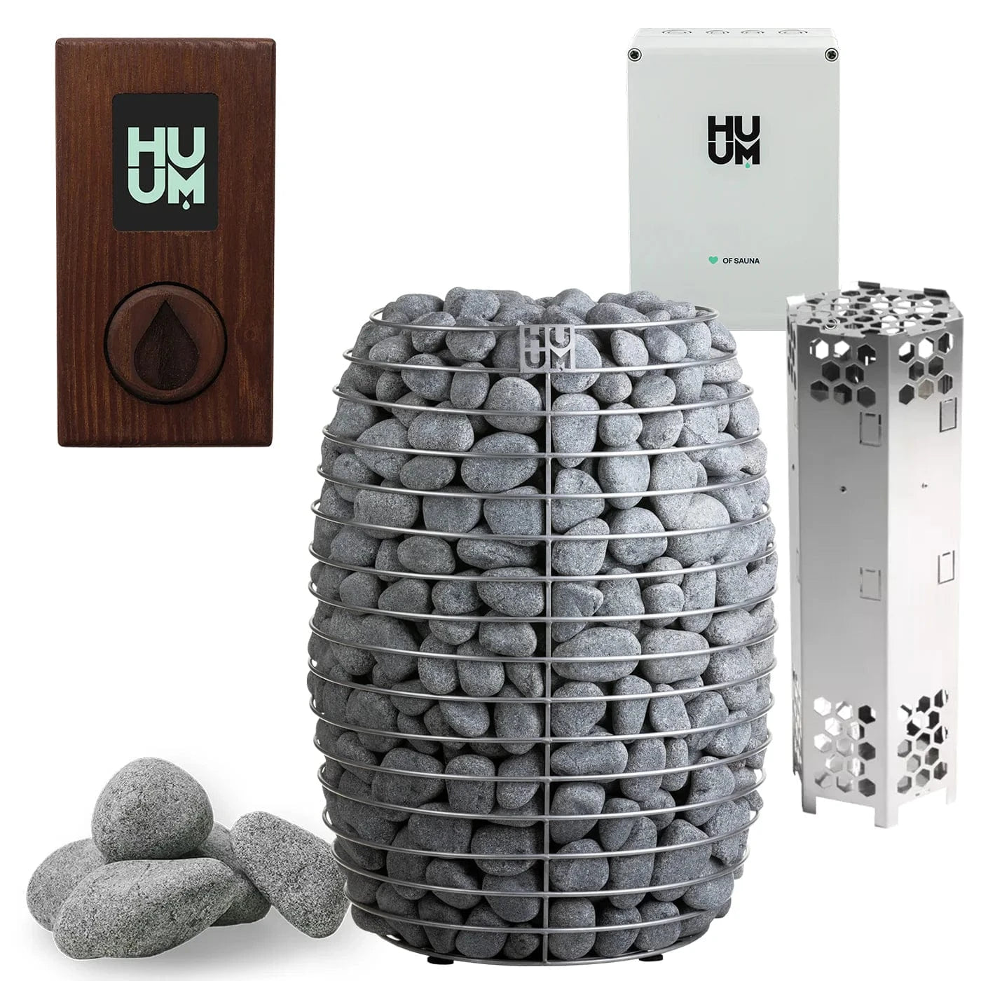 HUUM Sauna Heater UKU Local with Wood Case HUUM HIVE 15.0kW Electric Sauna Heater Package