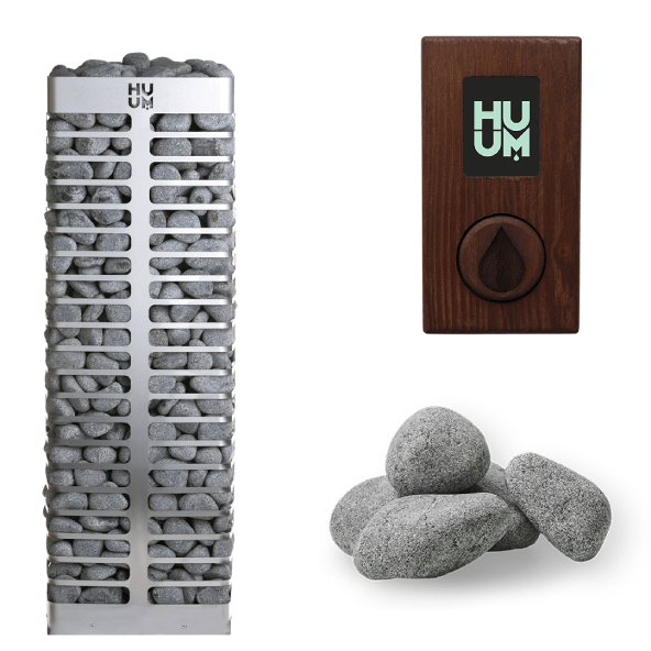 HUUM Sauna Heater UKU Local with Wood Case HUUM STEEL Series 6.0kW Sauna Heater Package
