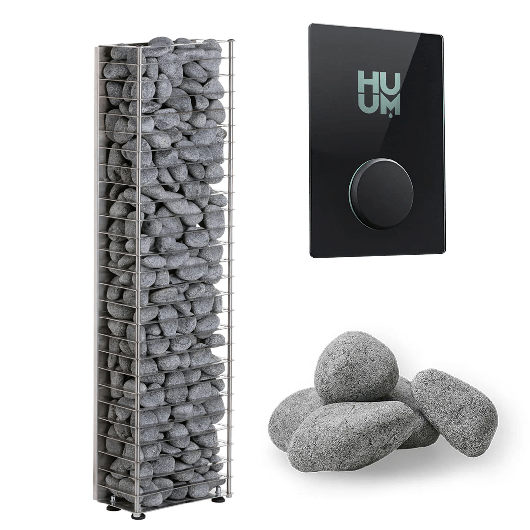 HUUM Sauna Heater UKU WiFi Glass HUUM CLIFF Mini Series 3.5kW Sauna Heater Package