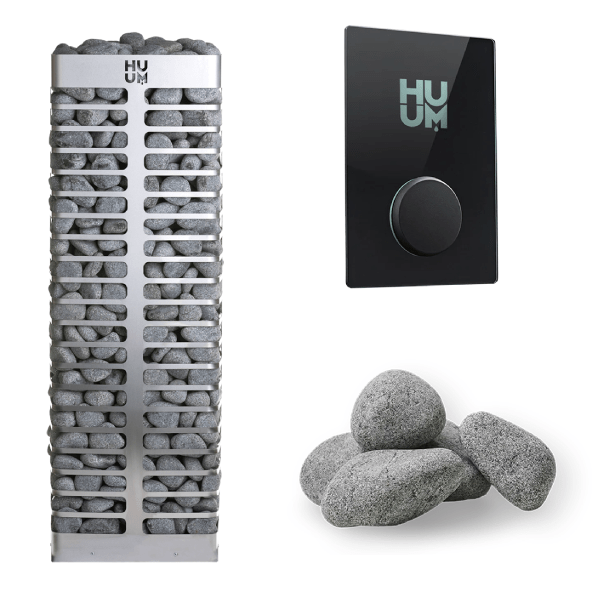 HUUM Sauna Heater UKU WiFi Glass HUUM STEEL Series 6.0kW Sauna Heater Package