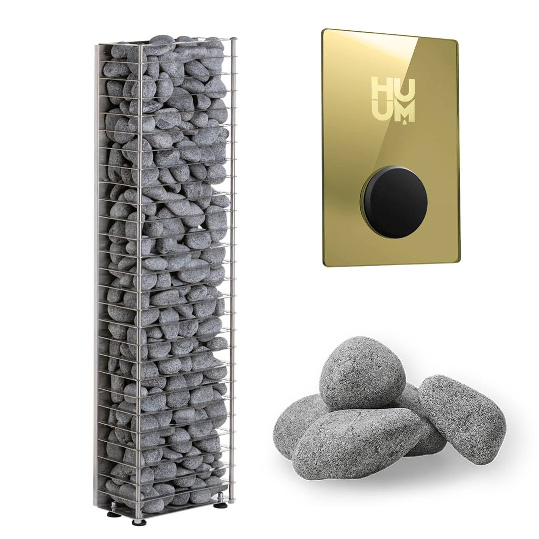 HUUM Sauna Heater UKU WiFi Gold HUUM CLIFF Mini Series 3.5kW Sauna Heater Package