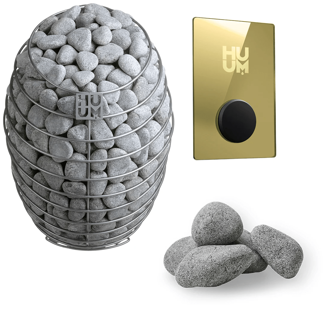 HUUM Sauna Heater UKU WiFi Gold HUUM DROP Series 4.5kW Sauna Heater Package