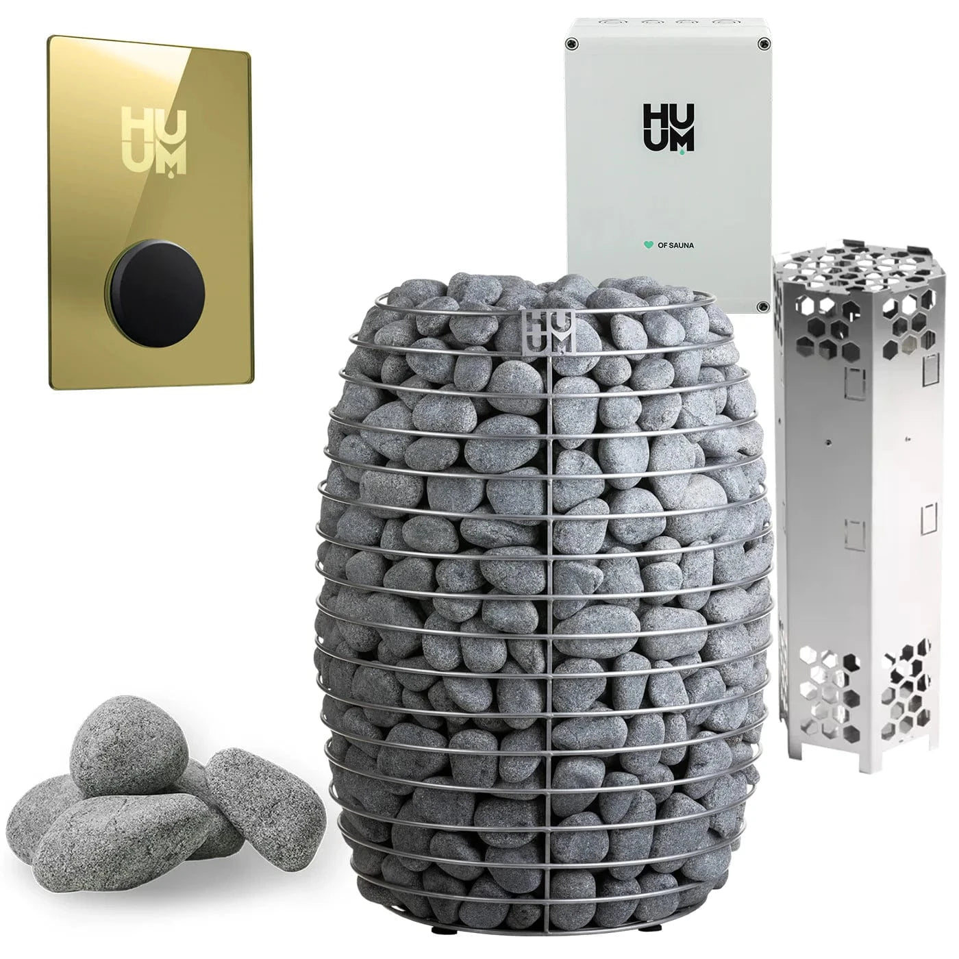 HUUM Sauna Heater UKU WiFi Gold HUUM HIVE 12.0kW Electric Sauna Heater Package