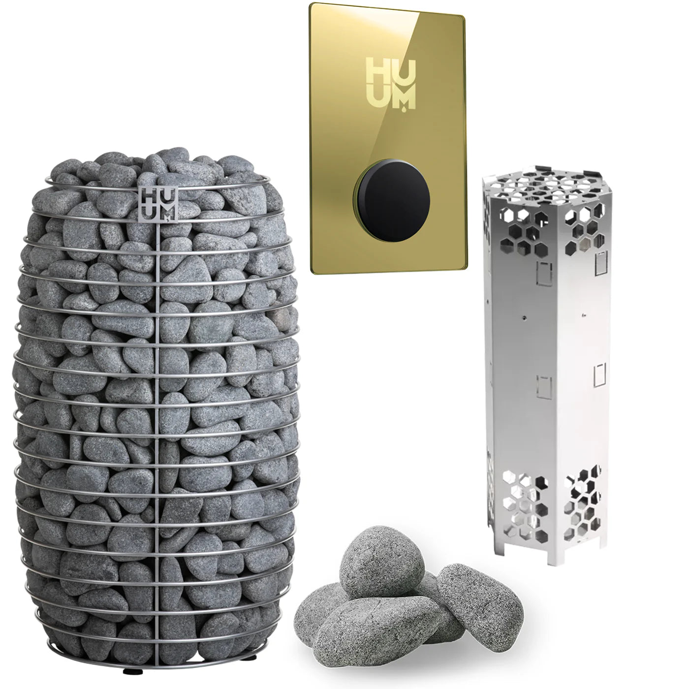 HUUM Sauna Heater UKU WiFi Gold HUUM HIVE Mini Series 10.5kW Sauna Heater Package