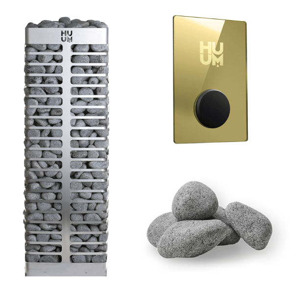 HUUM Sauna Heater UKU WiFi Gold HUUM STEEL Series 6.0kW Sauna Heater Package