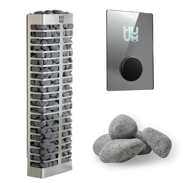 HUUM Sauna Heater UKU WiFi Mirror HUUM STEEL Mini Series 3.5kW Sauna Heater Package