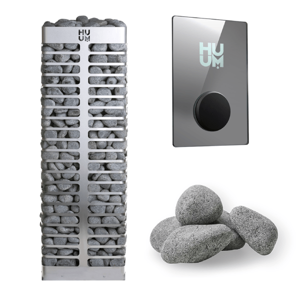 HUUM Sauna Heater UKU WiFi Mirror HUUM STEEL Series 6.0kW Sauna Heater Package