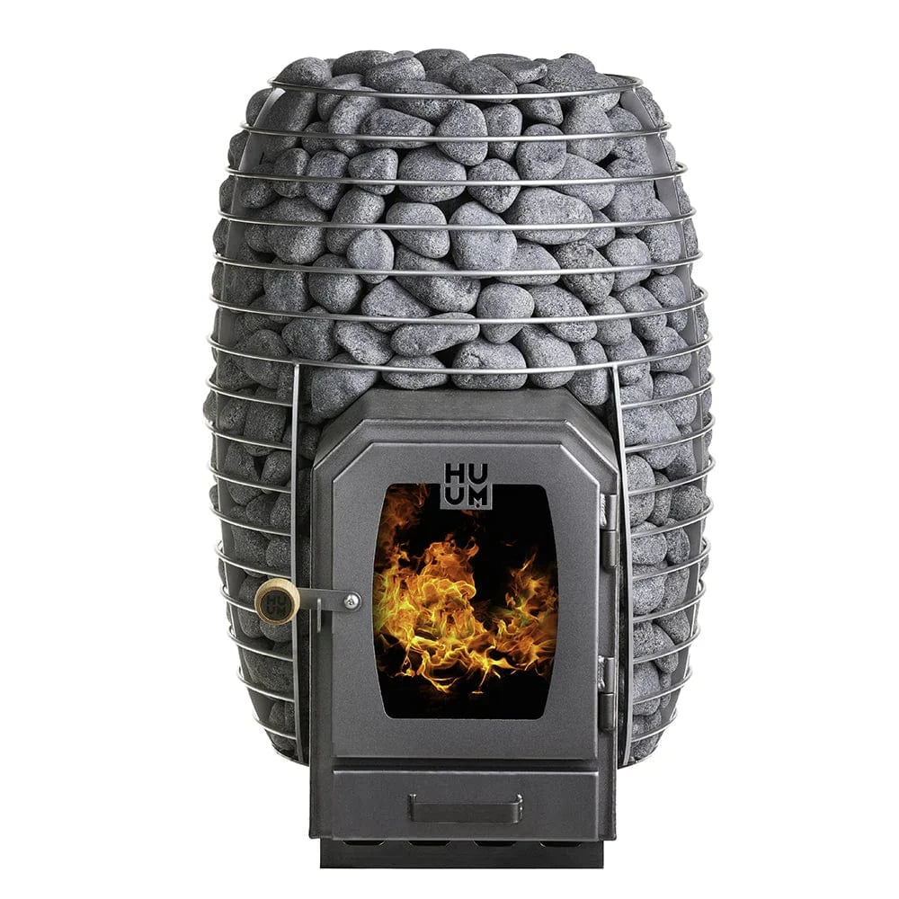 HUUM Sauna Stove HUUM Hive Wood 17 kW LS Wood-Burning Sauna Stove w/ Firebox Package
