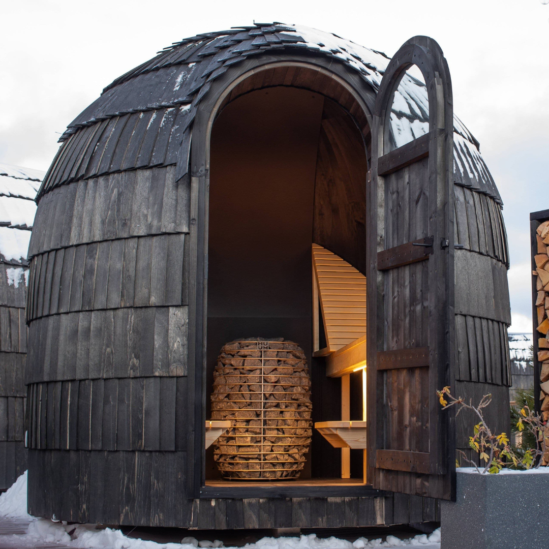 Iglucraft Single Iglusauna 4-Person Luxury Outdoor Sauna Cabin