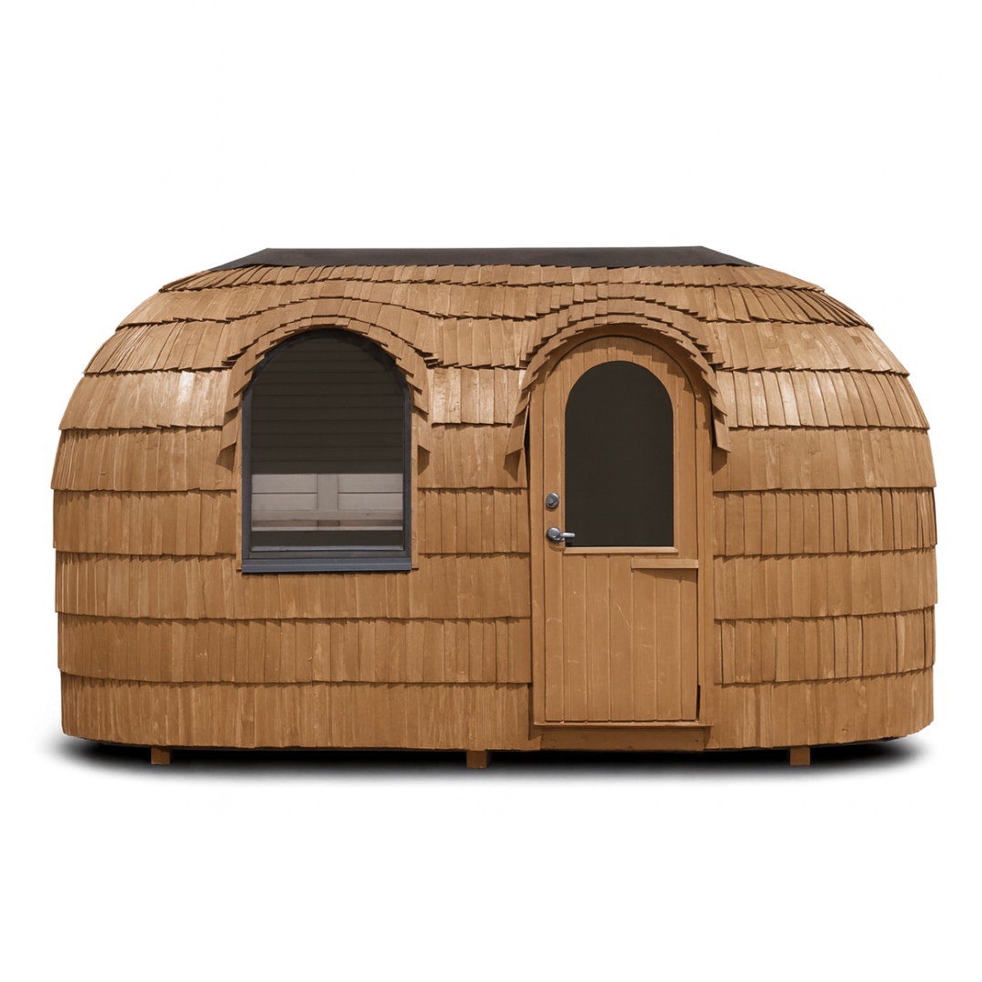 Iglucraft Sauna Iglucraft Double Iglusauna 4-6 Person Luxury Outdoor Sauna Cabin