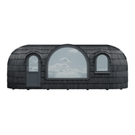 Iglucraft Sauna Iglucraft Panoramic Iglusauna Pre-Assembled Two-Room 4-6 Person Luxury Outdoor Sauna w/ Panoramic Window