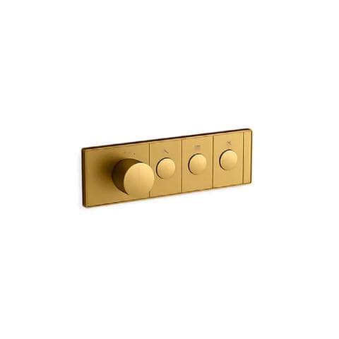 Kohler Brushed Brass Kohler Anthem, 3-outlet Thermostatic Valve Control Panel