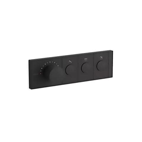 Kohler Matte Black Kohler Anthem, 3-outlet Thermostatic Valve Control Panel