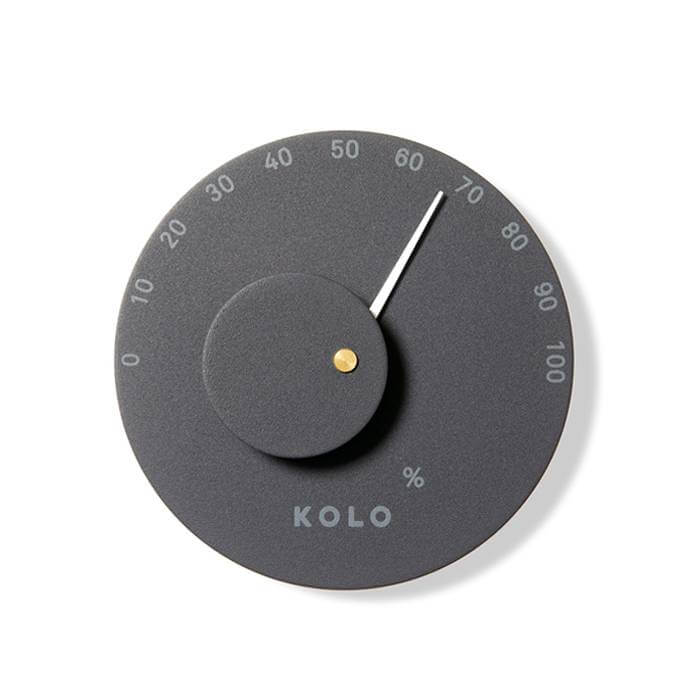 Kolo Kolo Black Round Hygrometer