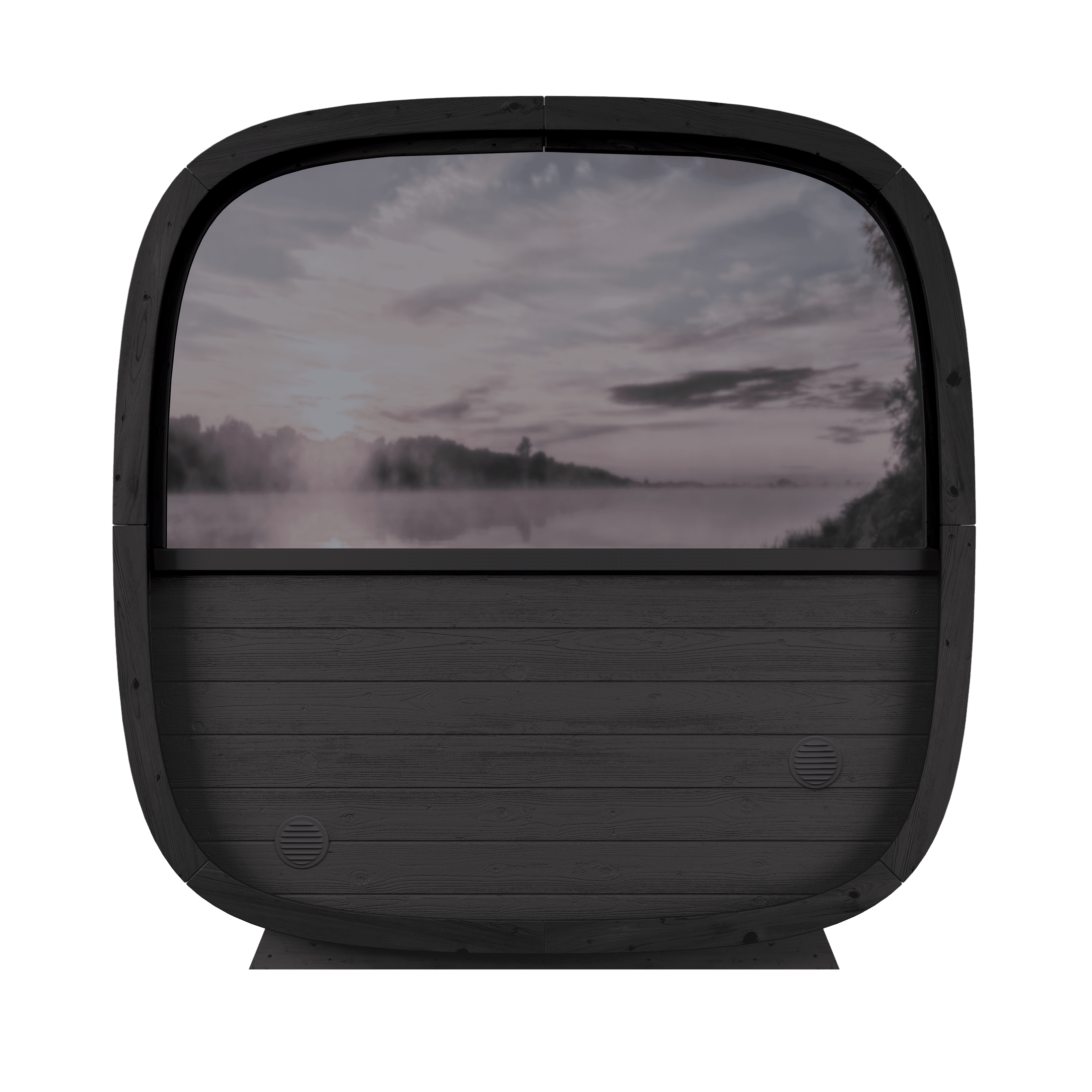 Leil Saunas Sauna Leil Black Cube Classic 4 Person Outdoor Sauna Kit