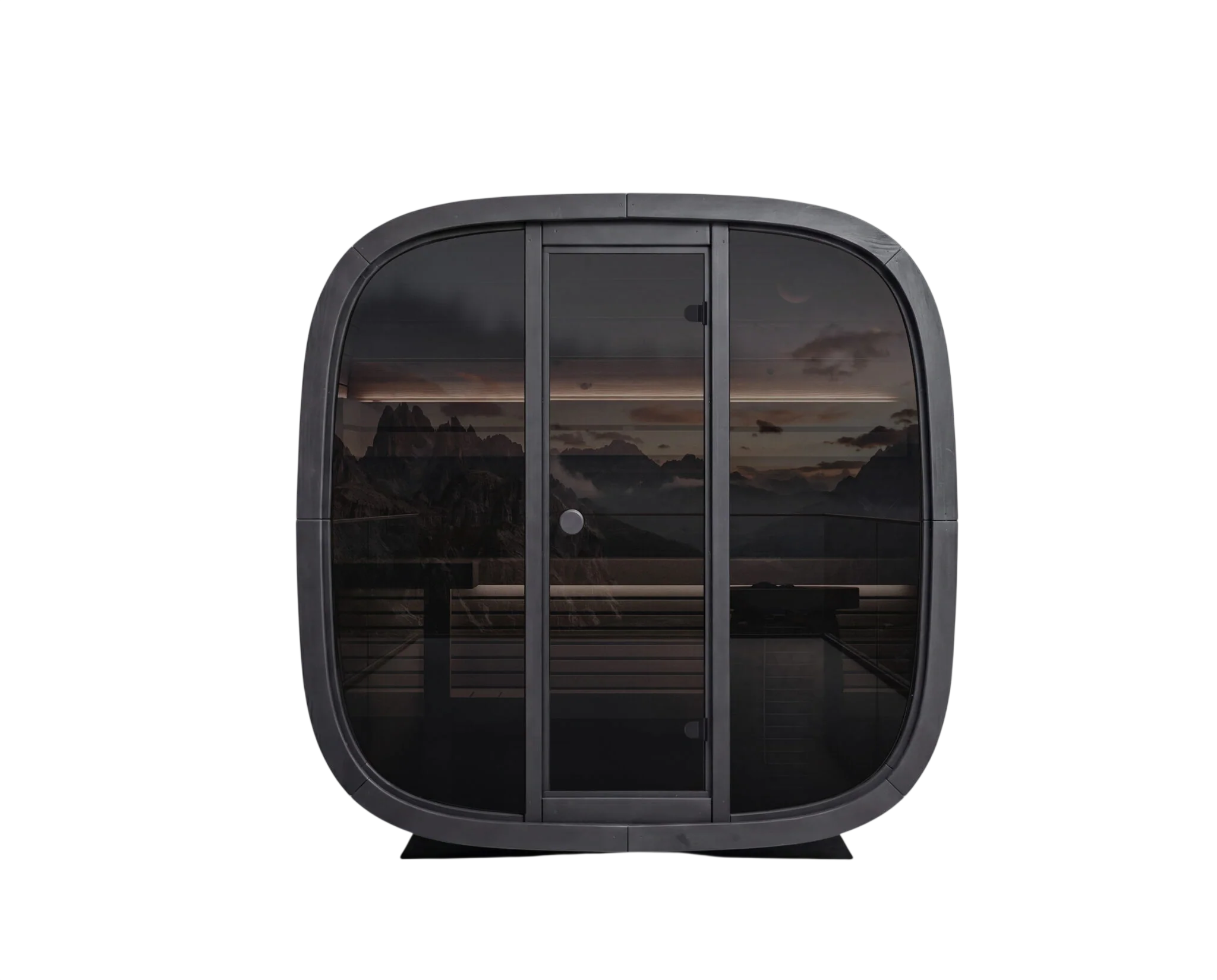 Leil Saunas Sauna Leil Black Cube Classic 4 Person Outdoor Sauna Kit