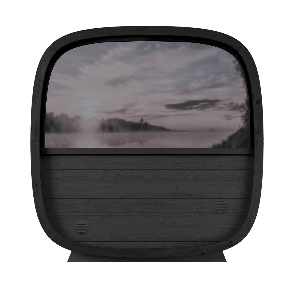 Leil Black Cube Comfort 6 Person Outdoor Sauna Kit
