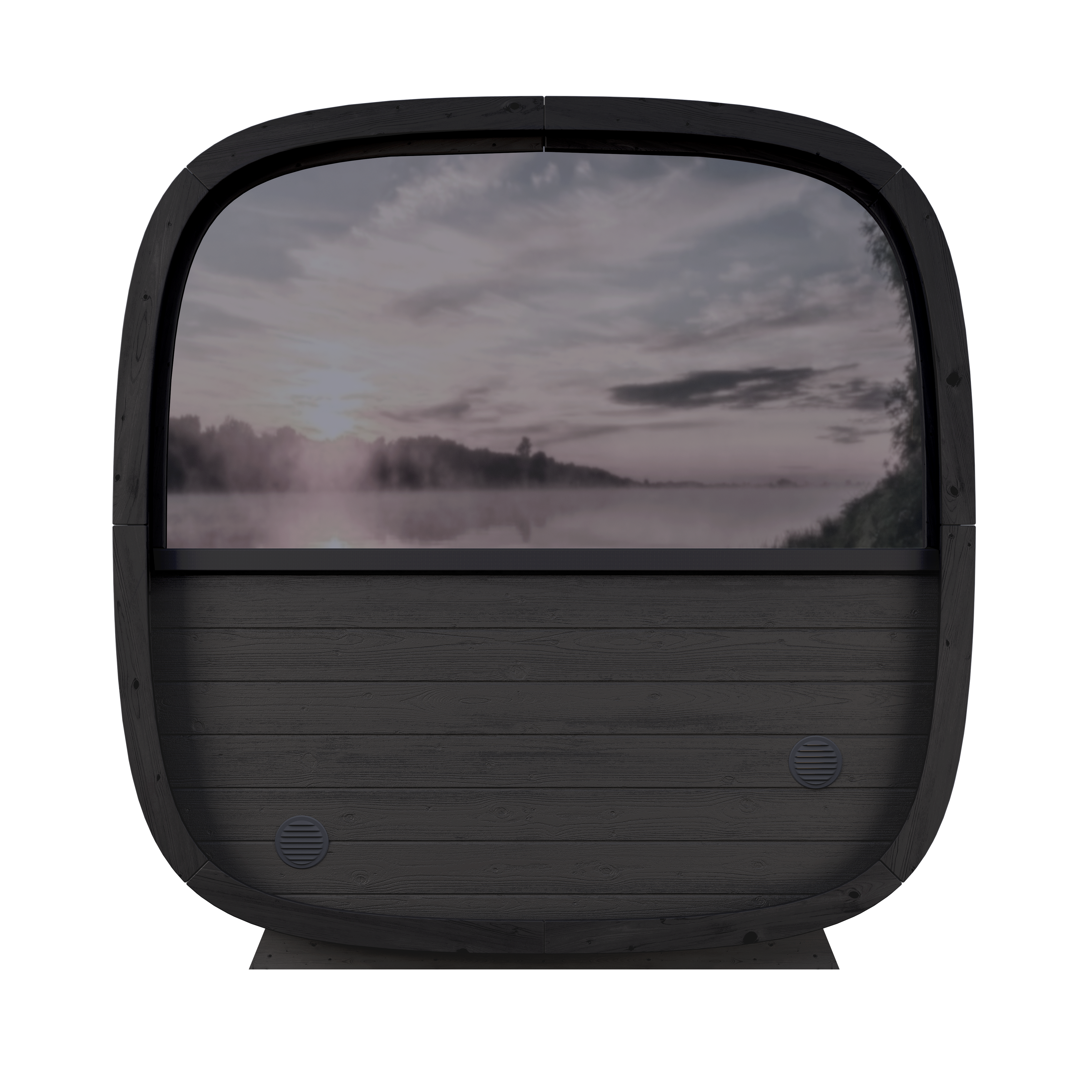 Leil Saunas Sauna Leil Black Cube Comfort 6 Person Outdoor Sauna Kit