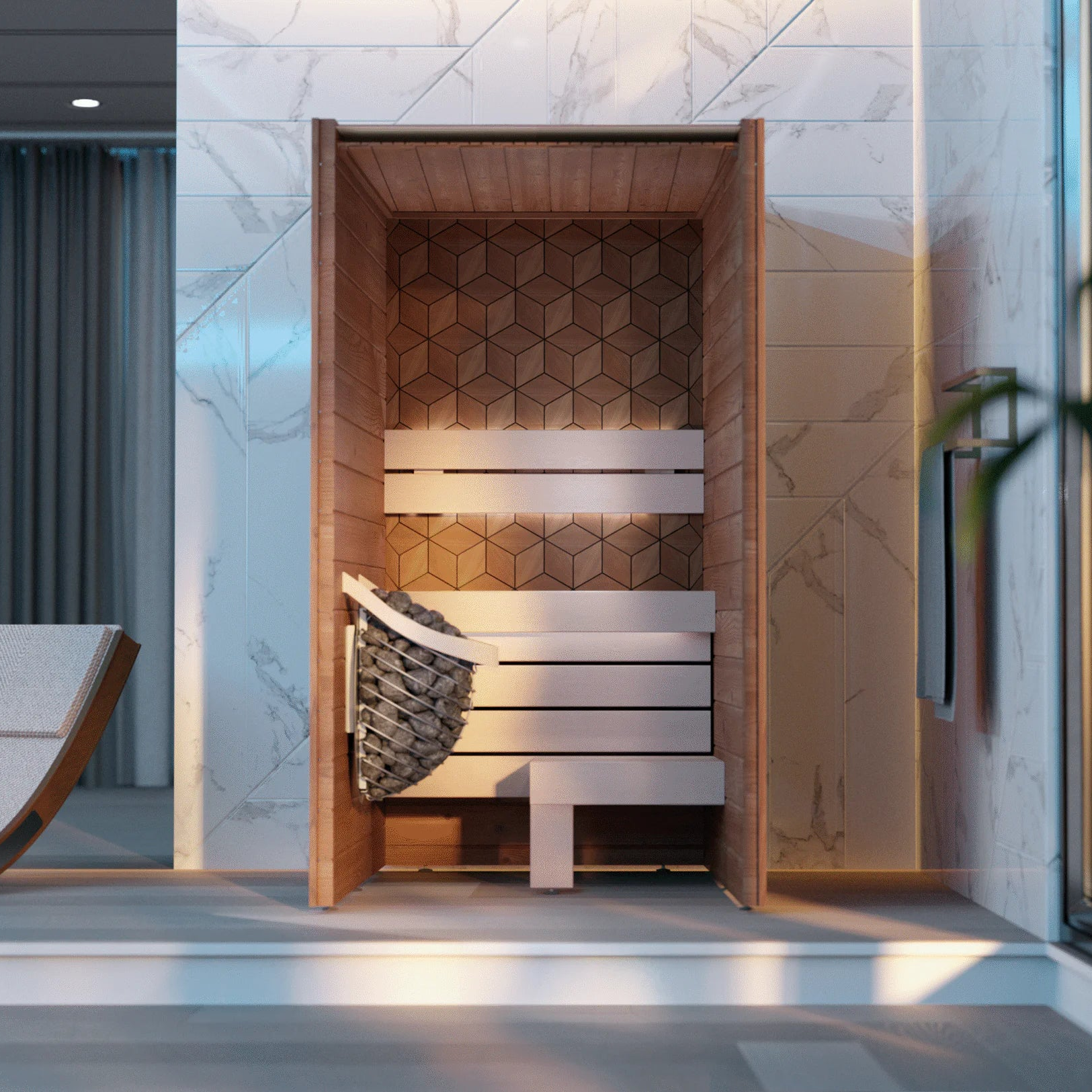 Leil Saunas Sauna Leil Como 1-120 1 Person Indoor Sauna Kit