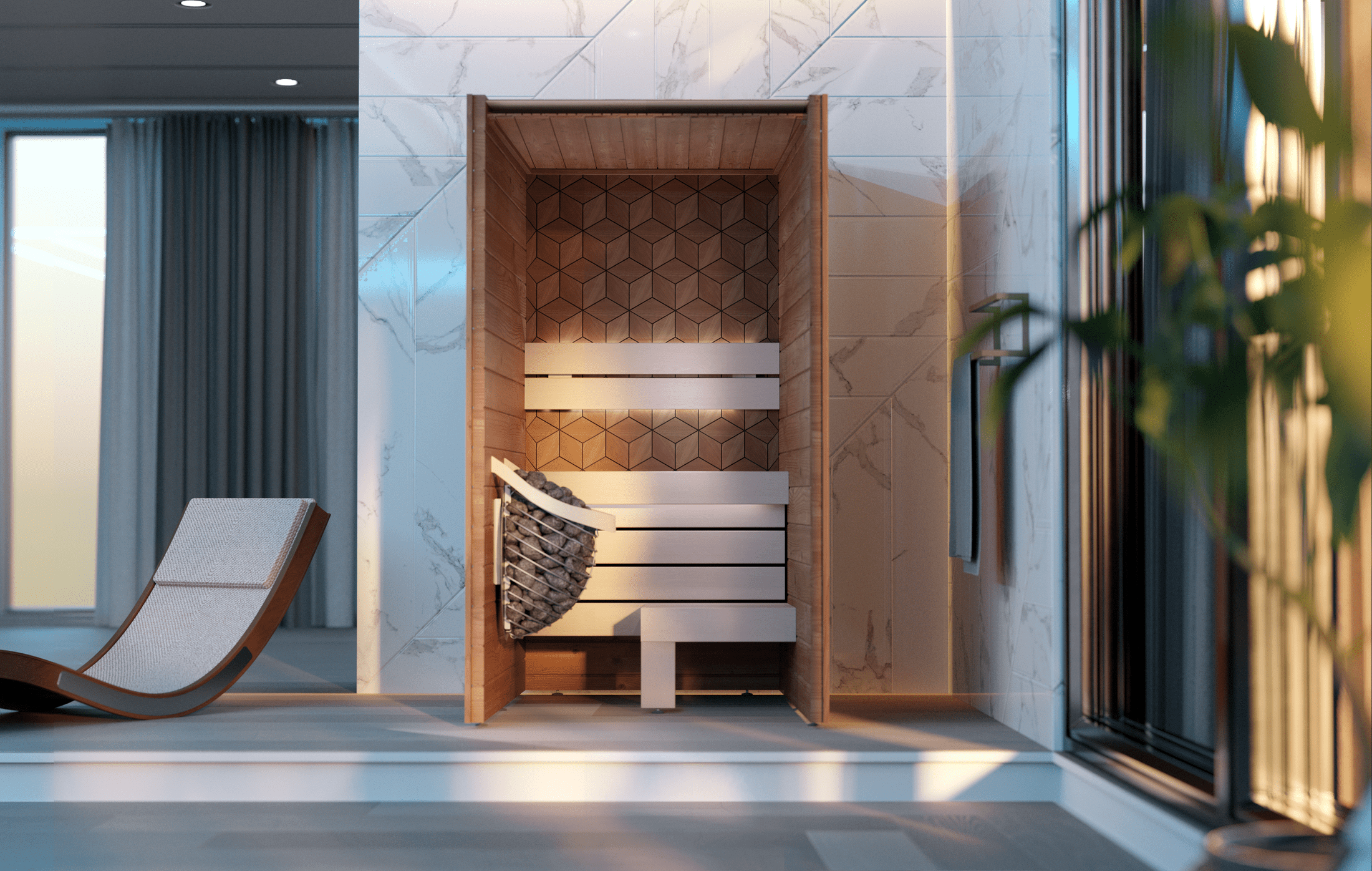 Leil Saunas Sauna Leil Como 1-120 1 Person Indoor Sauna Kit