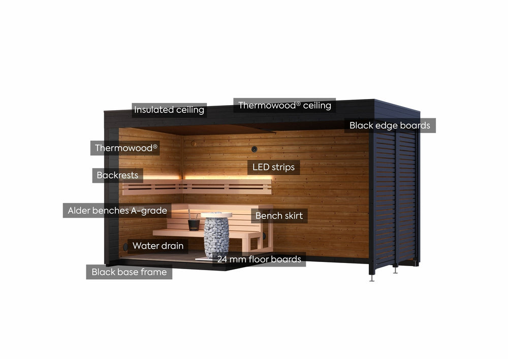 Leil Patio S Plus 4 Person Outdoor Sauna