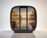 Leil Saunas Sauna Leil Round Cube Mini Outdoor Sauna 4-5 Person