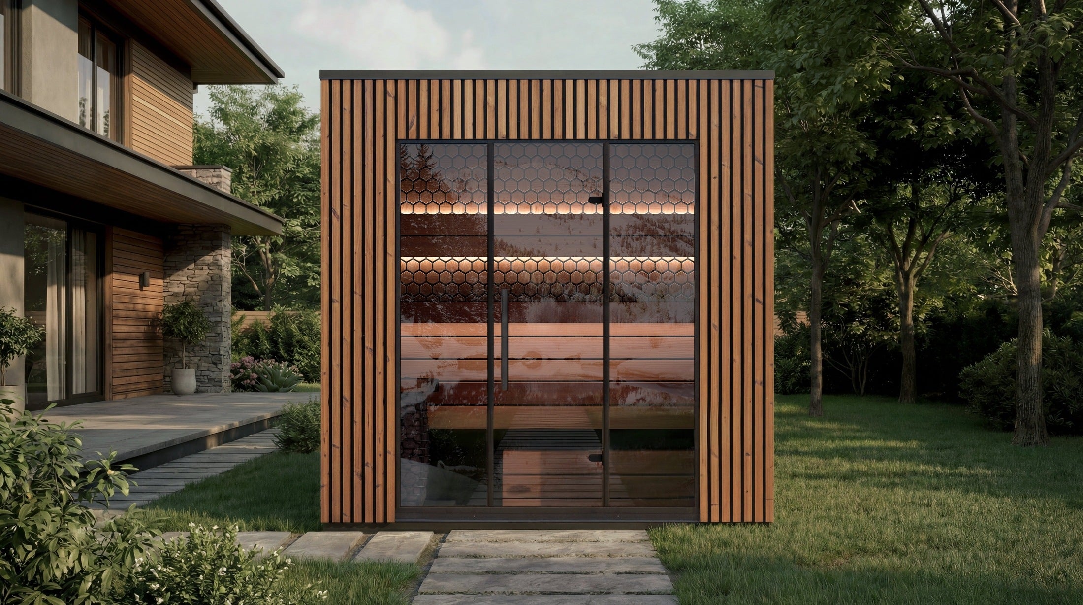 Leil Saunas Sauna Leil Viva 250 4 Person Outdoor Sauna Kit