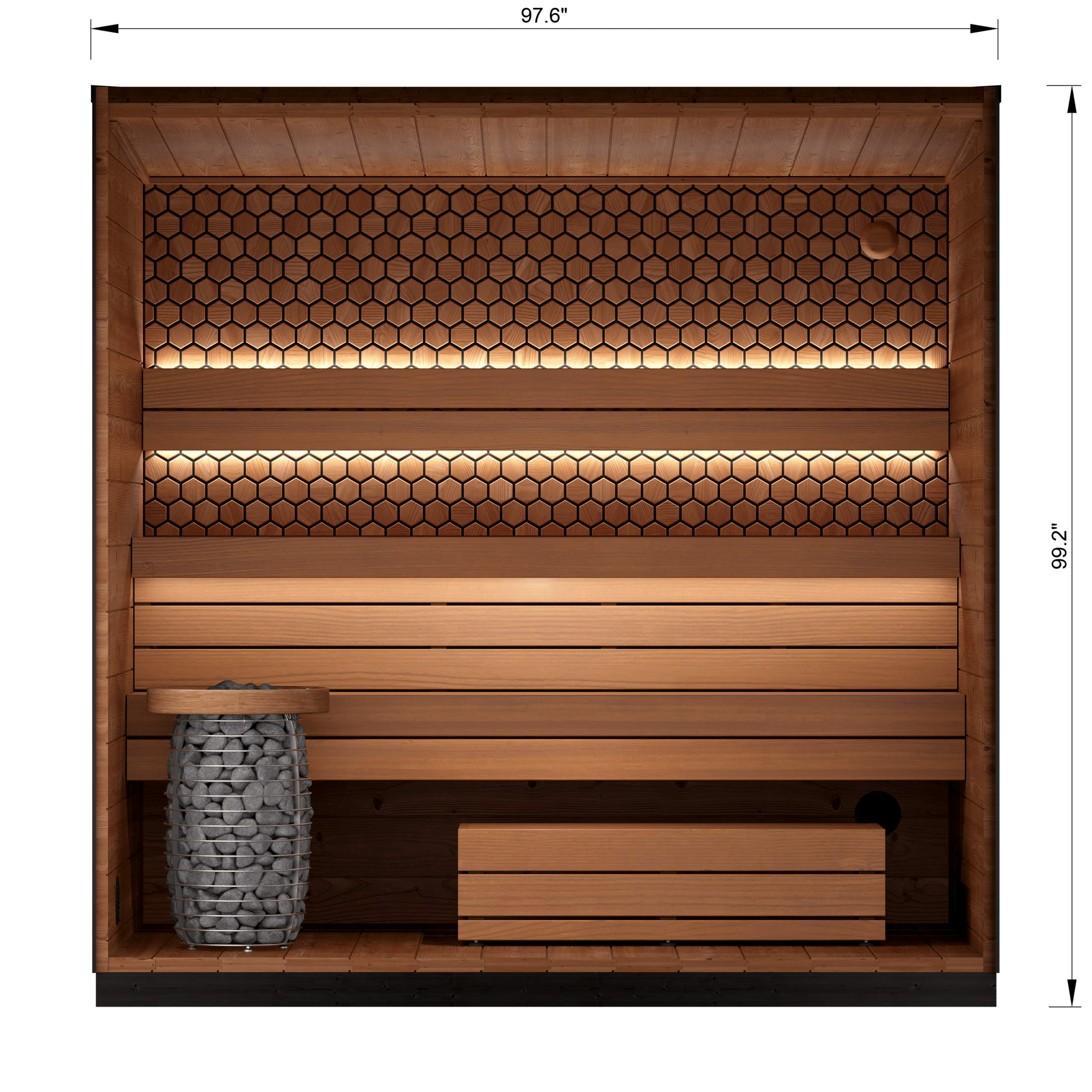Leil Saunas Sauna Leil Viva 250 4 Person Outdoor Sauna Kit