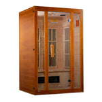 Maxxus Saunas Sauna Maxxus 2-Person "Aspen" Dual Tech Low EMF FAR Infrared Sauna Canadian Hemlock MX-J206-02S