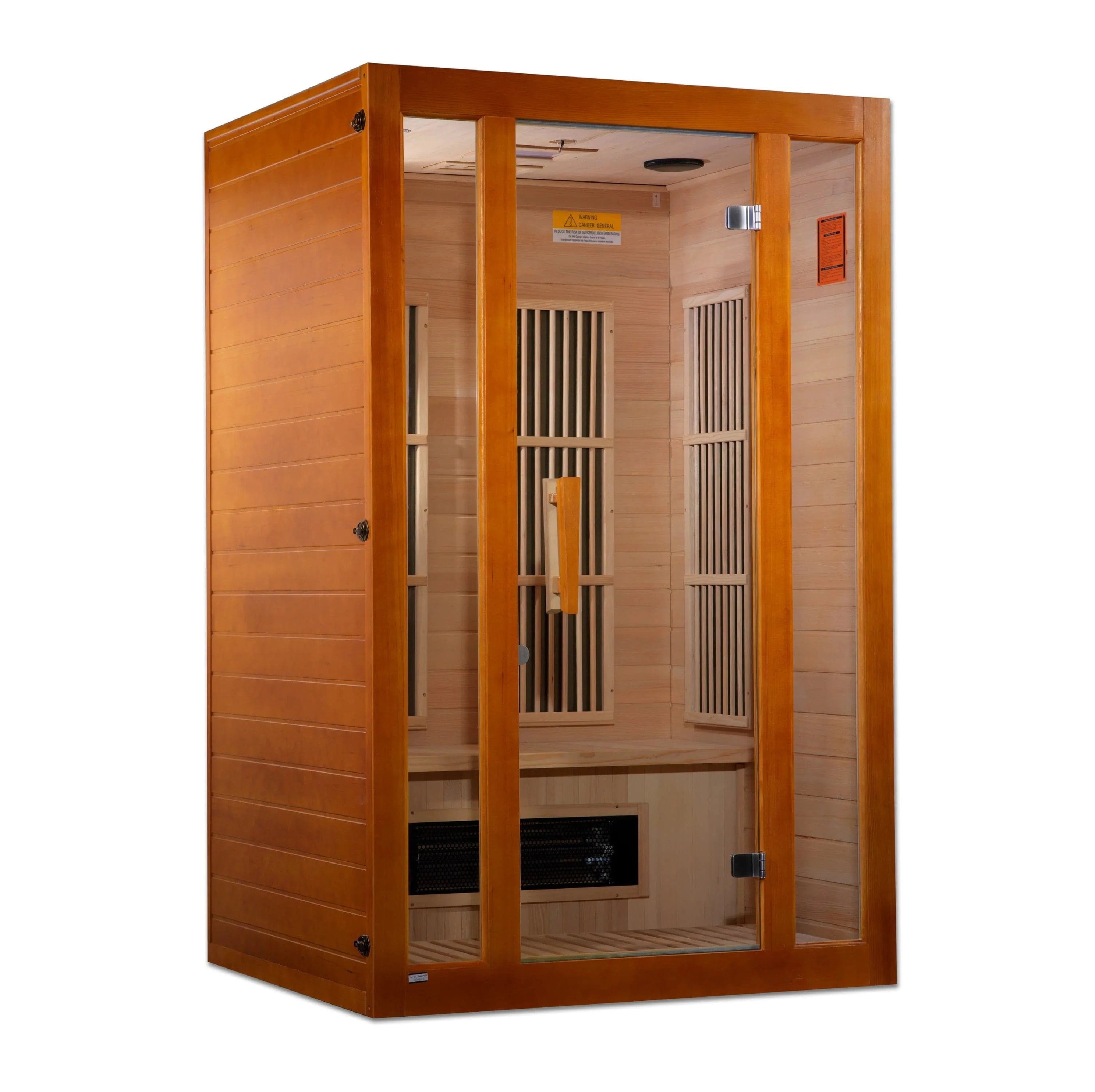 Maxxus Saunas Sauna Maxxus 2-Person "Aspen" Dual Tech Low EMF FAR Infrared Sauna Canadian Hemlock MX-J206-02S