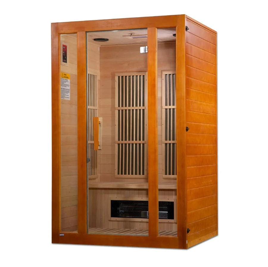 Maxxus Saunas Sauna Maxxus 2-Person "Aspen" Dual Tech Low EMF FAR Infrared Sauna Canadian Hemlock MX-J206-02S