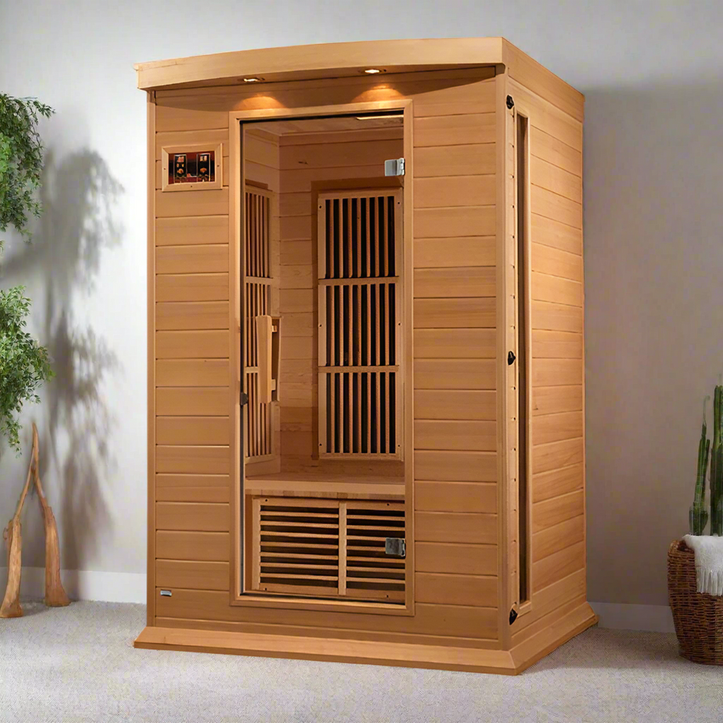 Maxxus Saunas Sauna Maxxus 2-Person Low EMF FAR Infrared Sauna Canadian Hemlock MX-K206-01