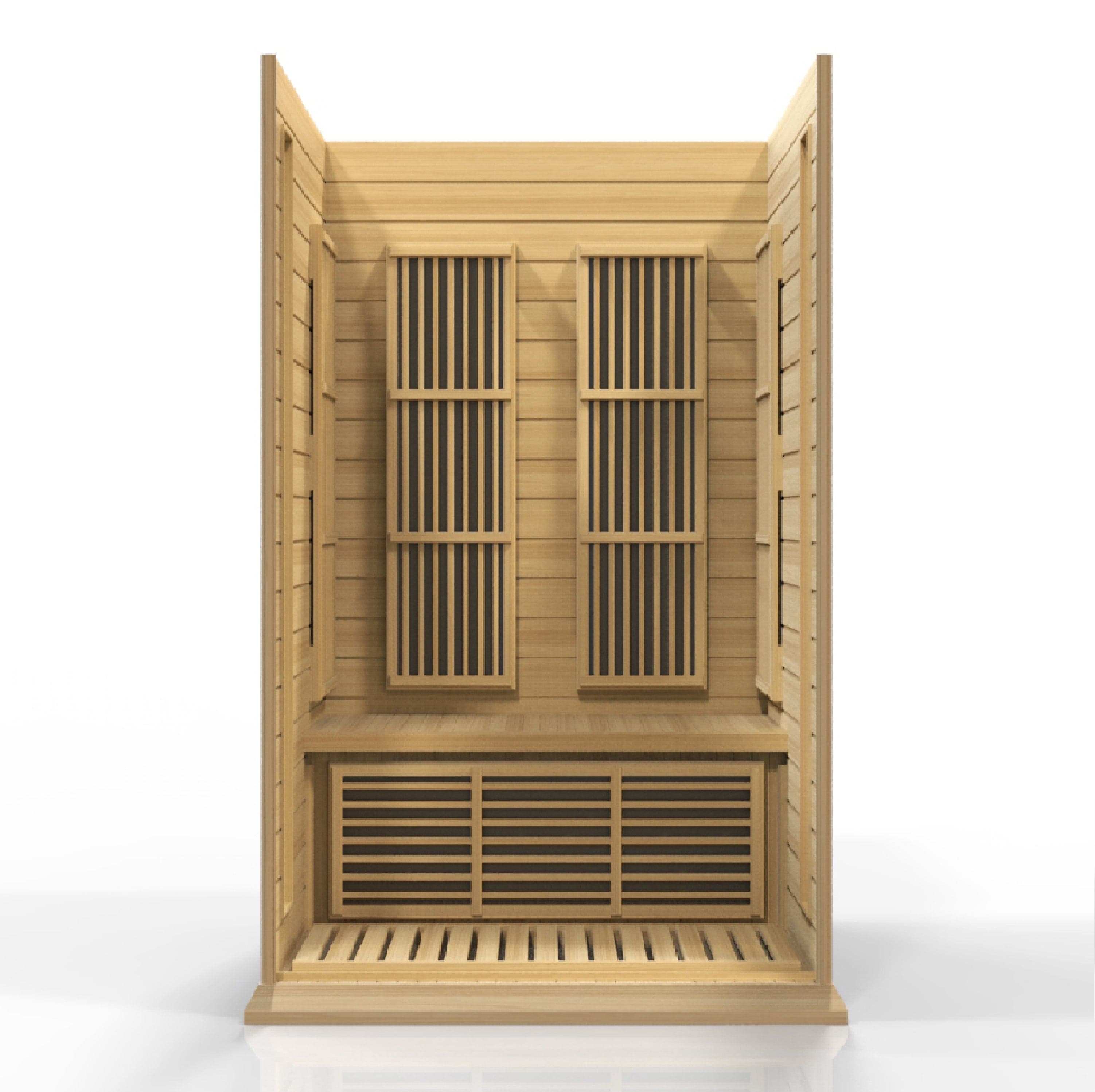 Maxxus Saunas Sauna Maxxus 2-Person Low EMF FAR Infrared Sauna Canadian Hemlock MX-K206-01