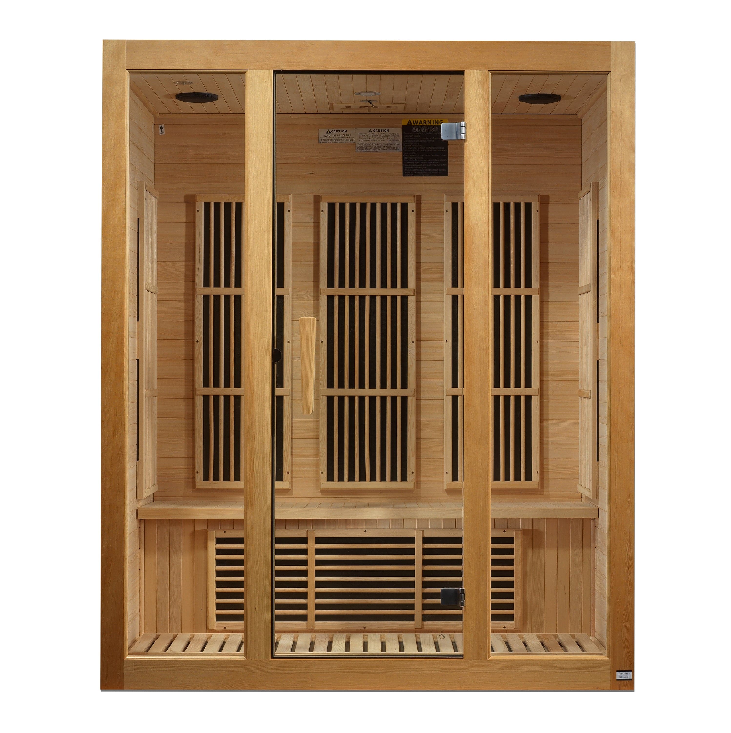Maxxus Saunas Sauna Maxxus 3-Person "Bellevue" Low EMF FAR Infrared Sauna Canadian Hemlock MX-J306-01