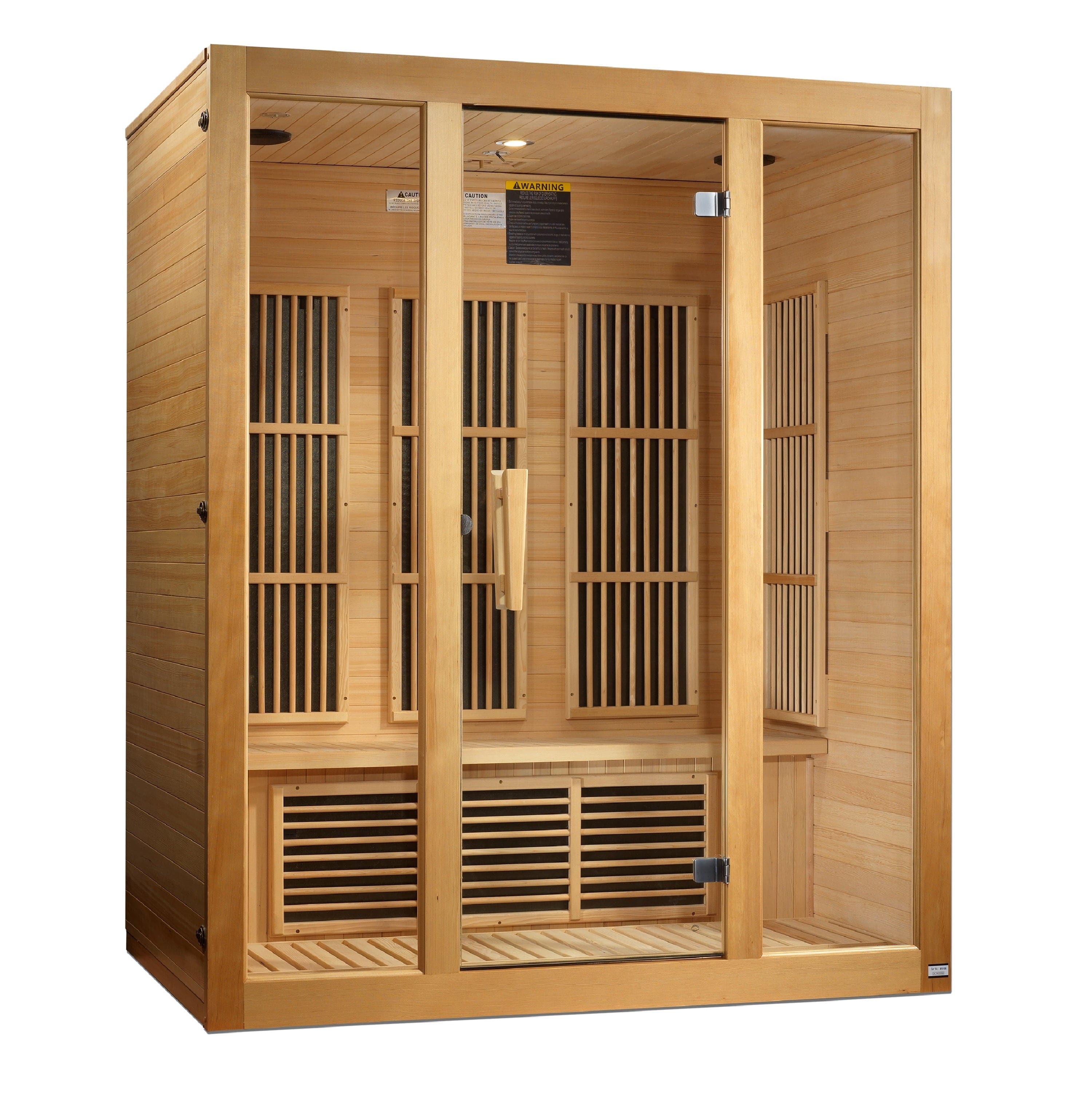 Maxxus Saunas Sauna Maxxus 3-Person "Bellevue" Low EMF FAR Infrared Sauna Canadian Hemlock MX-J306-01