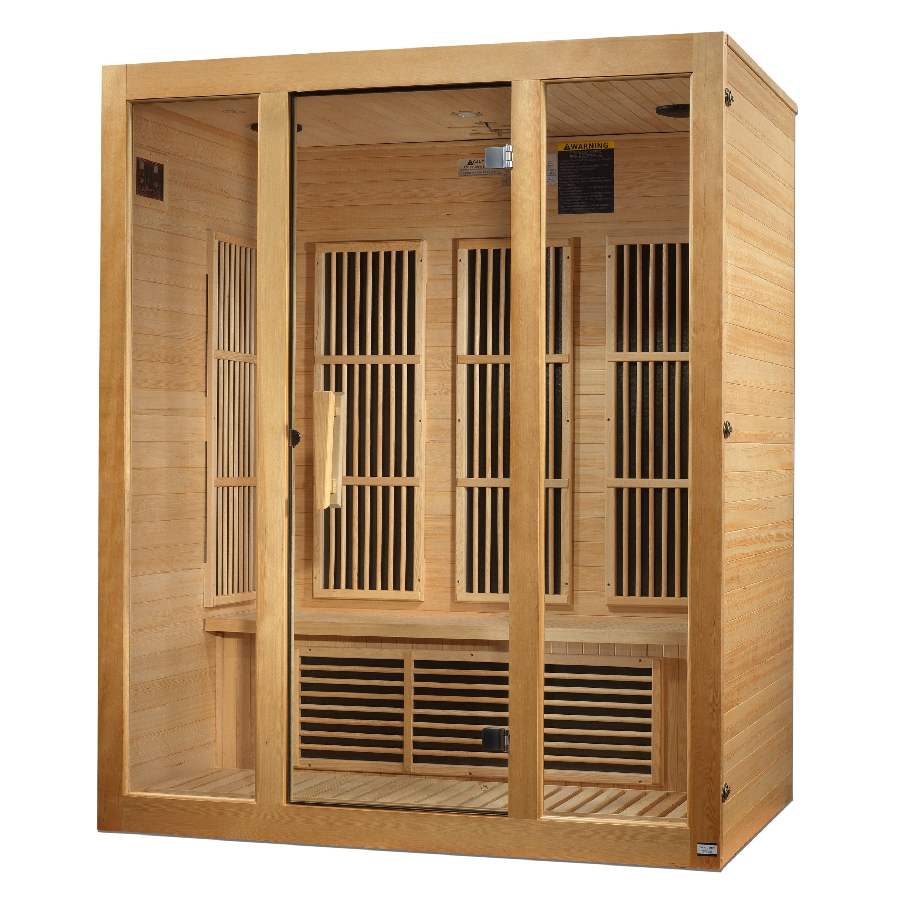Maxxus Saunas Sauna Maxxus 3-Person "Bellevue" Low EMF FAR Infrared Sauna Canadian Hemlock MX-J306-01