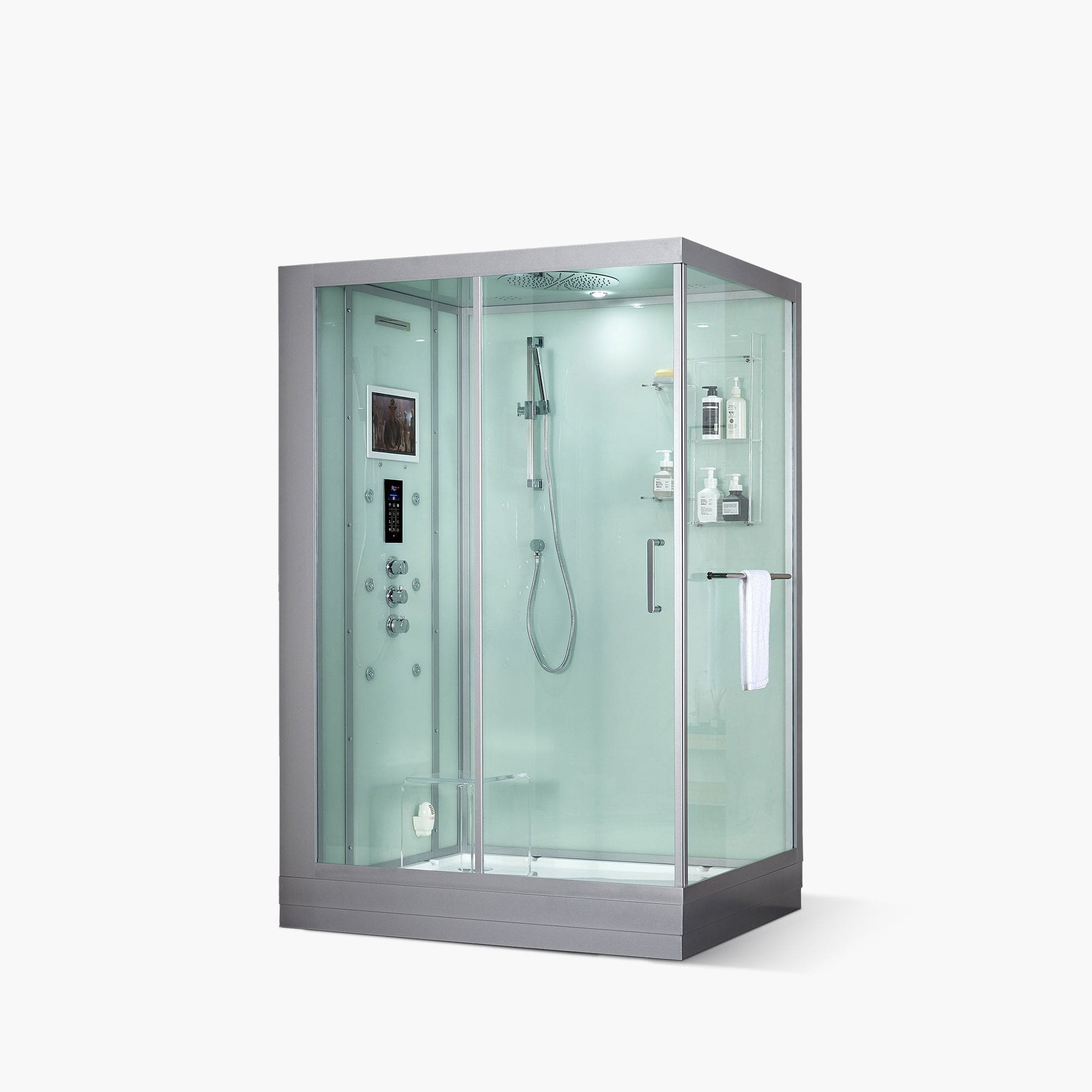 Maya Bath Steam Shower White / Right Maya Bath-Platinum Anzio Freestanding Steam Shower