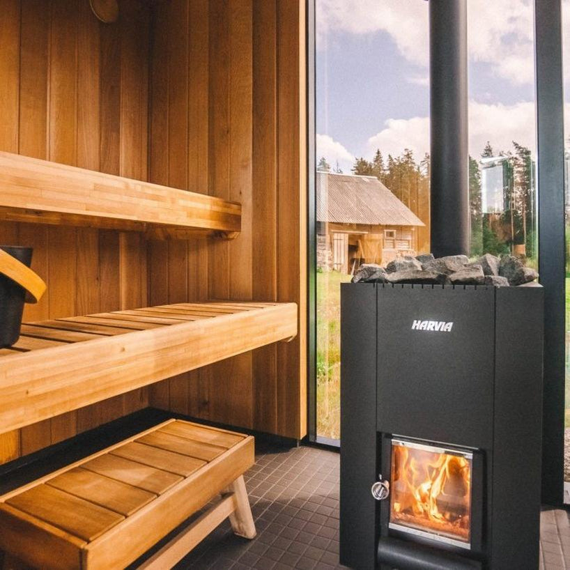 Harvia Linear 22 Greenflame Wood-Burning Sauna Stove